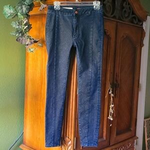 Anthropologie Pilcro Shimmer Glitter High rise Denim legging. Size 27